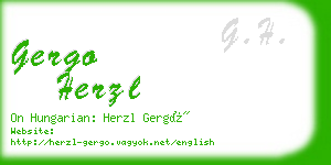 gergo herzl business card